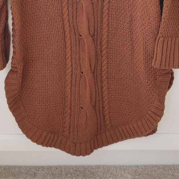 EXPRESS Cowl Neck Cable Knit Sweater - Size Small - Picture 5 of 5